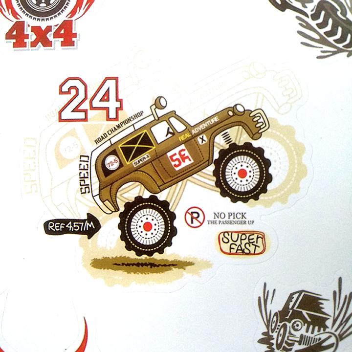 Tấm hình dán chủ đề OFF ROAD ( kích thước 18.5cm x 27cm )