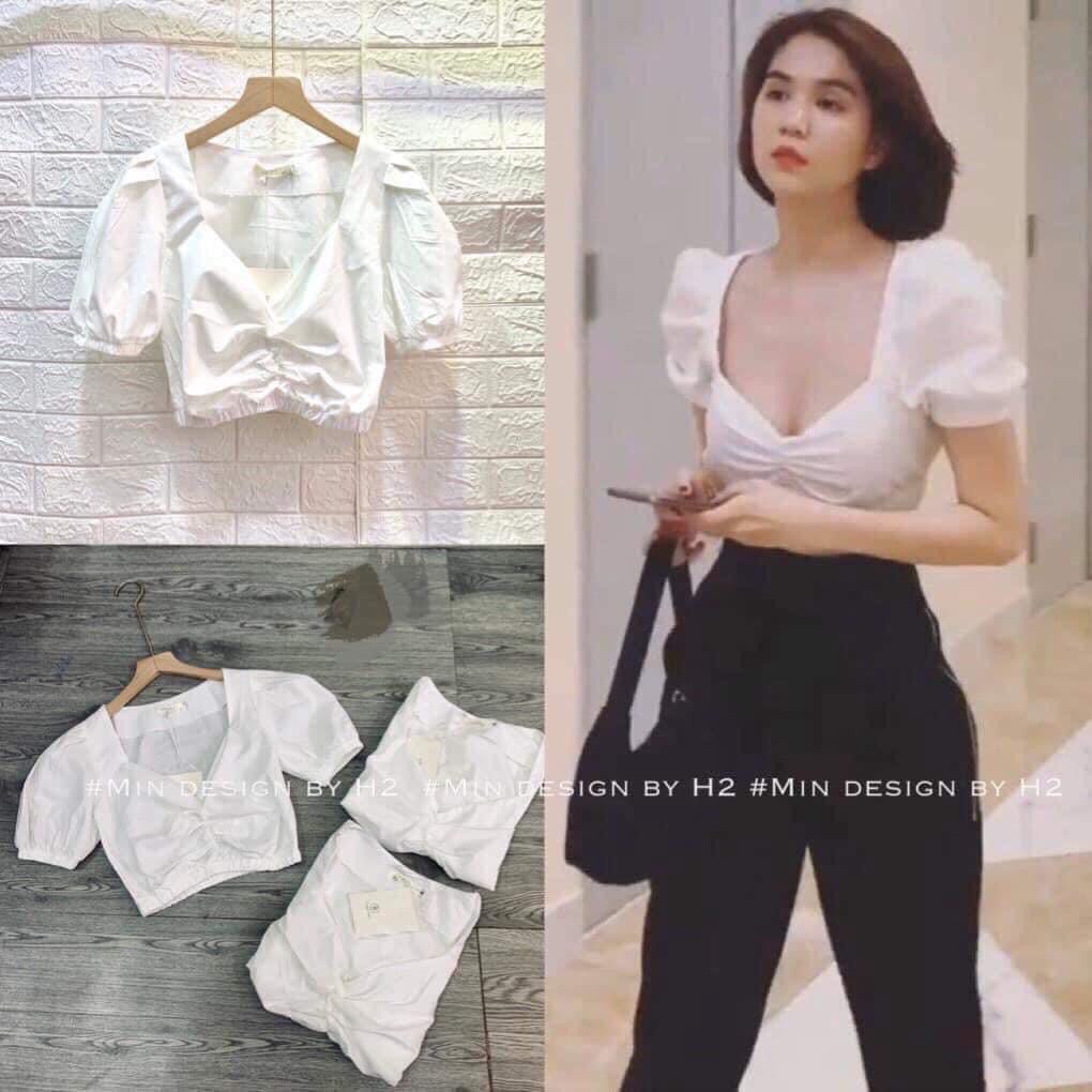 ÁO CROPTOP NHÚN NGỰC CHUN EO