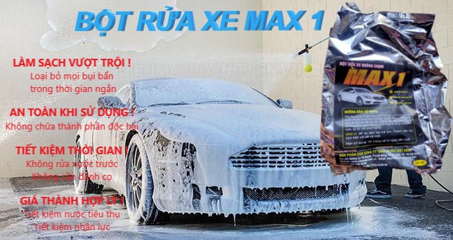 Combo 10 KG bột rửa xe không chạm Max1