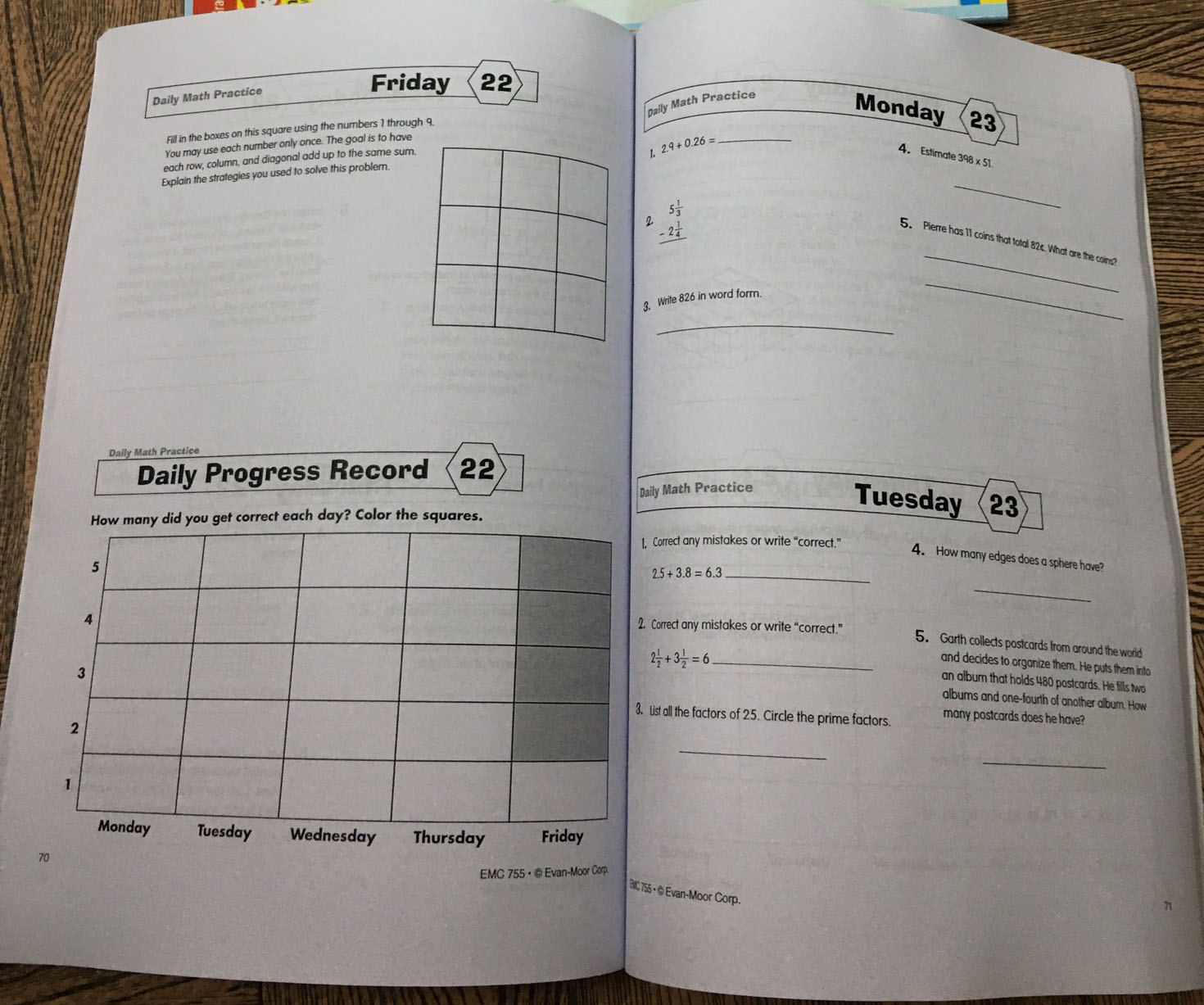 Daily Math Practice final 2 bộ đen trắng ( Sách đen trắng)