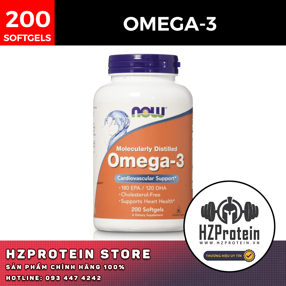 [HCM]Now Omega 3 - Thực Phẩm Bổ Sung Dầu Cá Fish Oil Omega3 Tinh Khiết (200 Viên)
