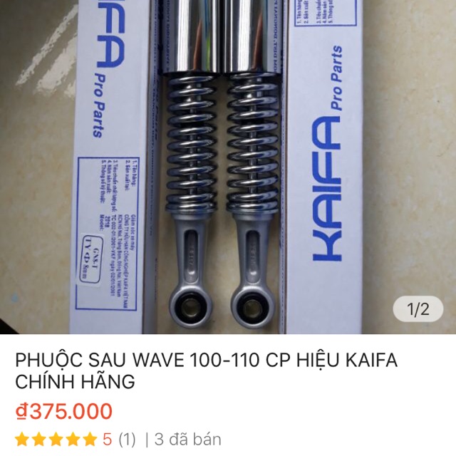 Giảm sóc sau wave thái /phuộc sau wave  kaifa