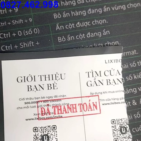 Khắc con dấu, dấu mộc đã thu tiền