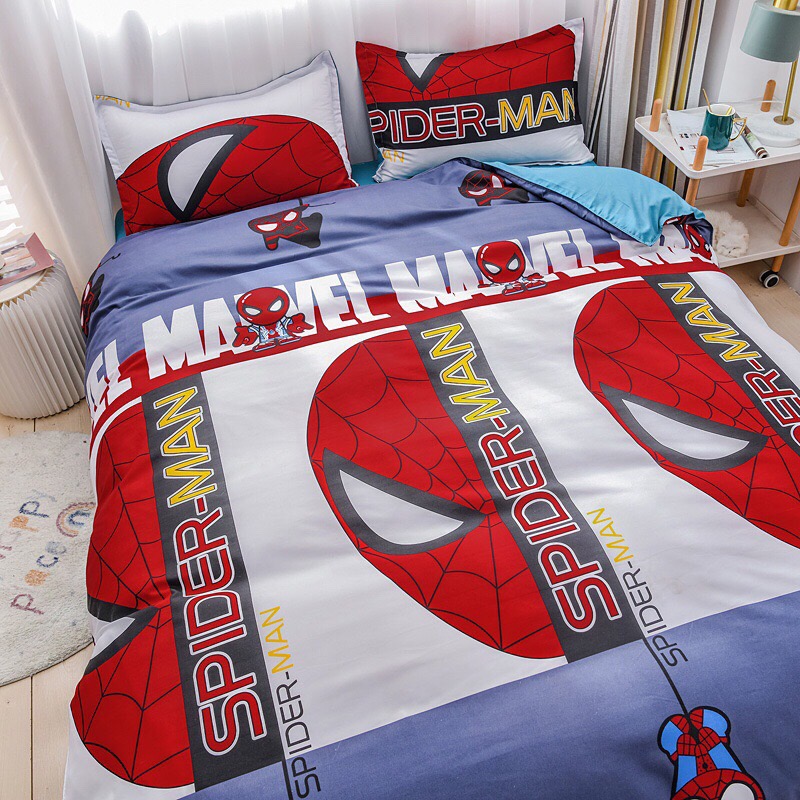 Trọn Bộ 4 Món Cotton Poly Nhập Mẫu SPIDERMAN MARVEL