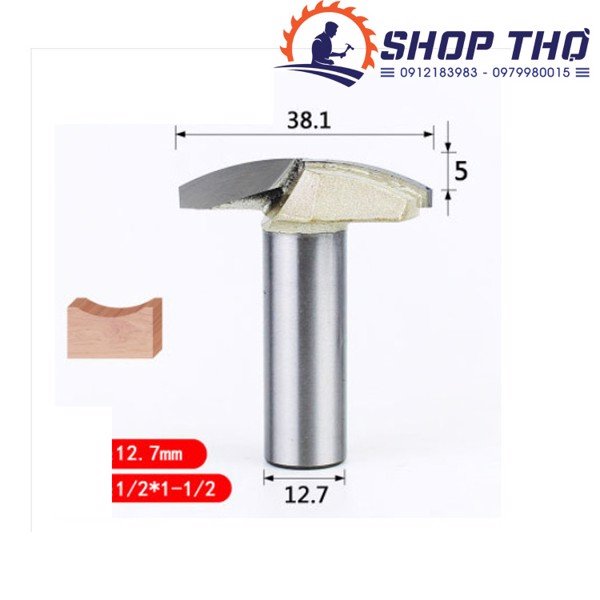 Mũi Phay Đánh Hình Cầu Lõm Tideway Cốt 12.7mm