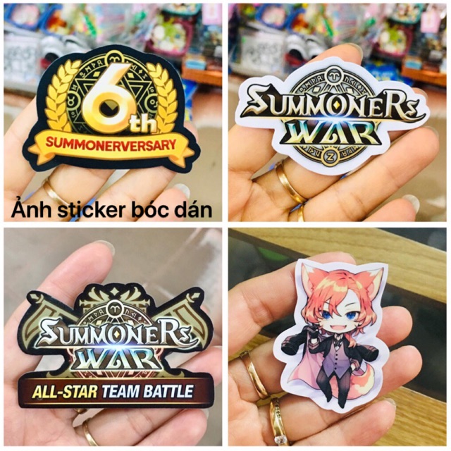 5 Sticker ép lụa in theo yêu cầu bóc dán 5x7cm