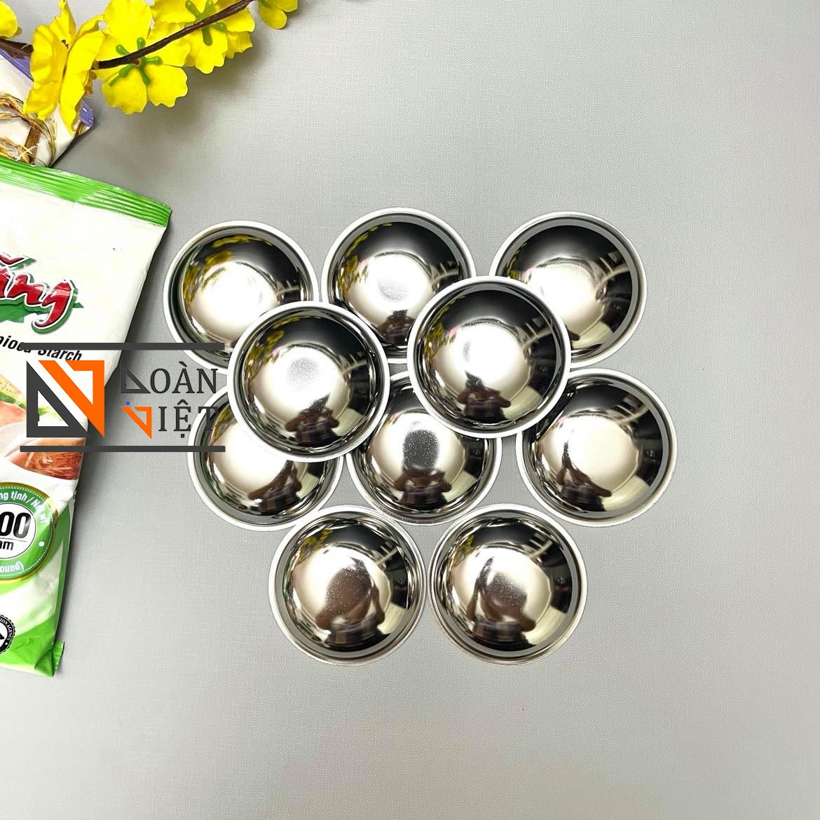 (COMBO 10 CHÉN, 5 CHÉN) Chén INOX  làm BÁNH BÈO, BÁNH BÒ , ĐỰNG NƯỚC CHẤM , ĐỰNG GIA VỊ , LÀM HÀO NƯỚNG PHÔ MAI - 7CM * 1,6CM -  INOX không rỉ cao cấp, sáng bóng
