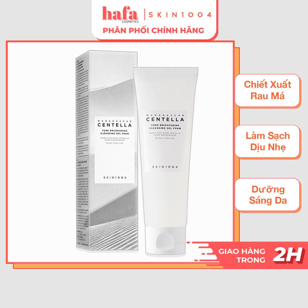 Sữa rửa mặt sáng da skin1004 madagascar centella tone brightening cleansing gel foam 125ml _ skin1004 chính hãng