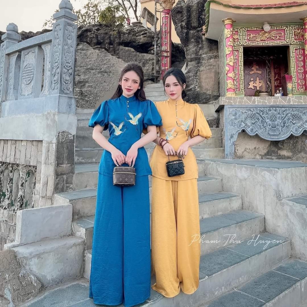 [HCM]SET ĐỒ LAM ĐI CHÙA THÊU HẠC