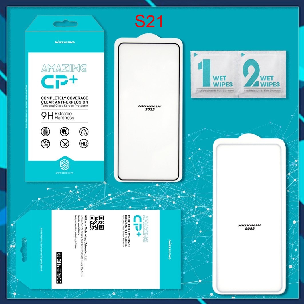 Kính cường lực cho Samsung Galaxy S10, S10 Plus, S10 5G, S21, S21 Plus, S22, S22 Plus hiệu Nillkin.tw Keo viền cong 3D theo màn hình