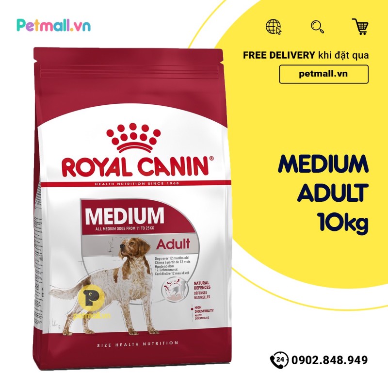 Thức ăn chó Royal Canin MEDIUM ADULT 10kg