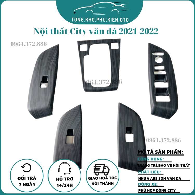 Ốp nội thất vân đá xe honda city 2021 - hàng cao cấp