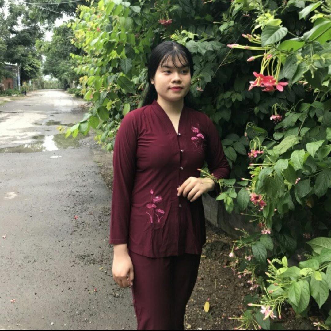 Đồ lam đi chùa, đồ phật tử nữ mẫu Thun Bà lai