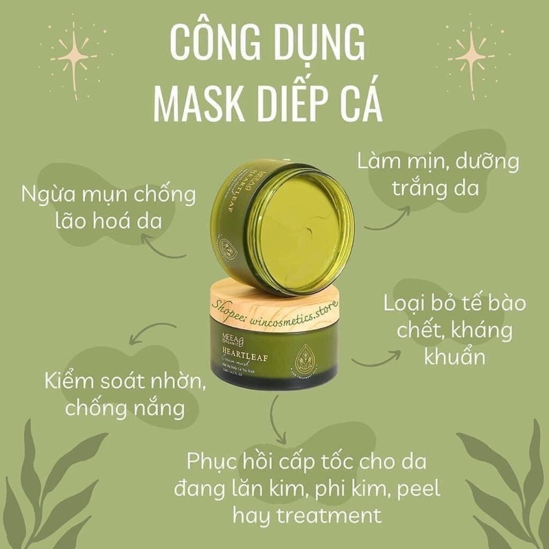 (CÓ SĂN) MẶT NẠ DIẾP CÁ MEEA ORGANIC
