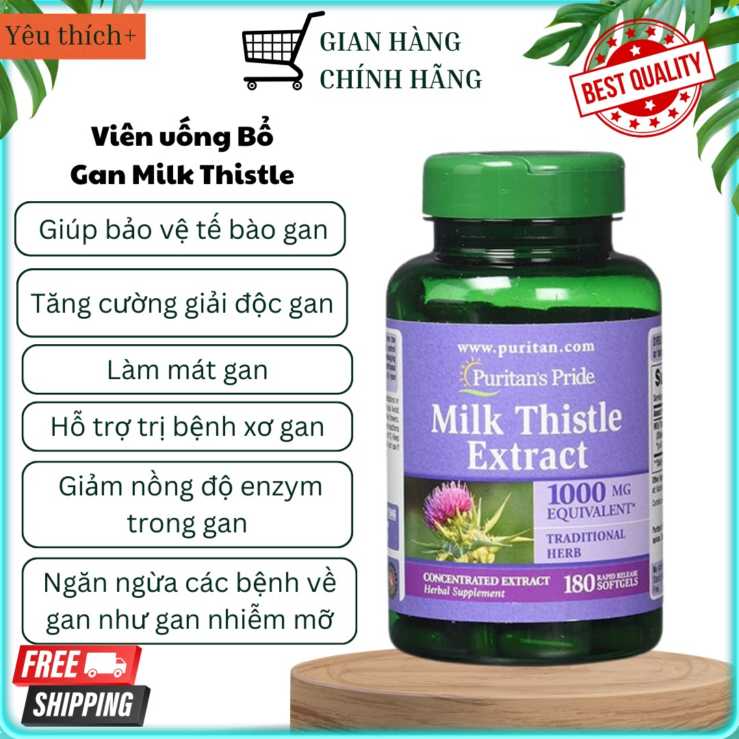 Thải độc gan mát gan Puritan Mỹ 180v