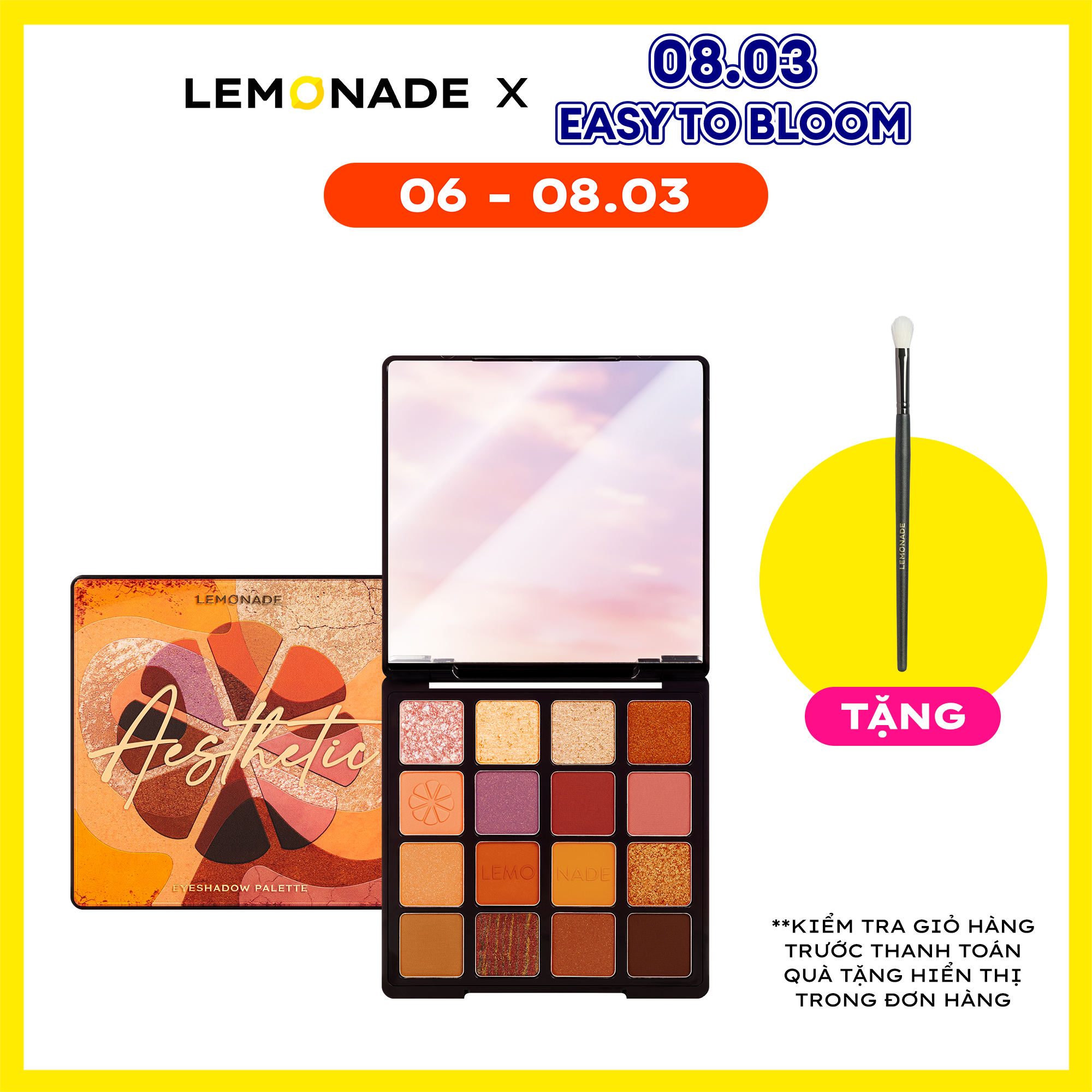 Bảng phấn mắt Lemonade Aesthetic Eyeshadow Palette 20.8g