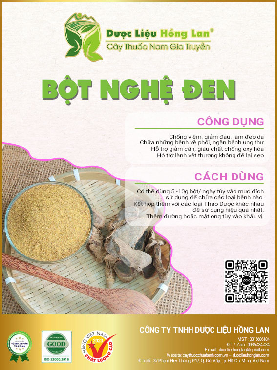 ✅ 500g bột nghệ đen nguyên chất loại 1