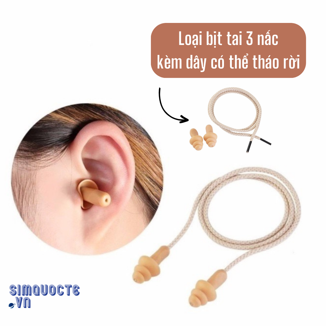 Nút Bông Bịt Tai Bằng Xốp Mềm Chống Ồn Giúp Ngủ Ngon Khi Đi Du Lịch