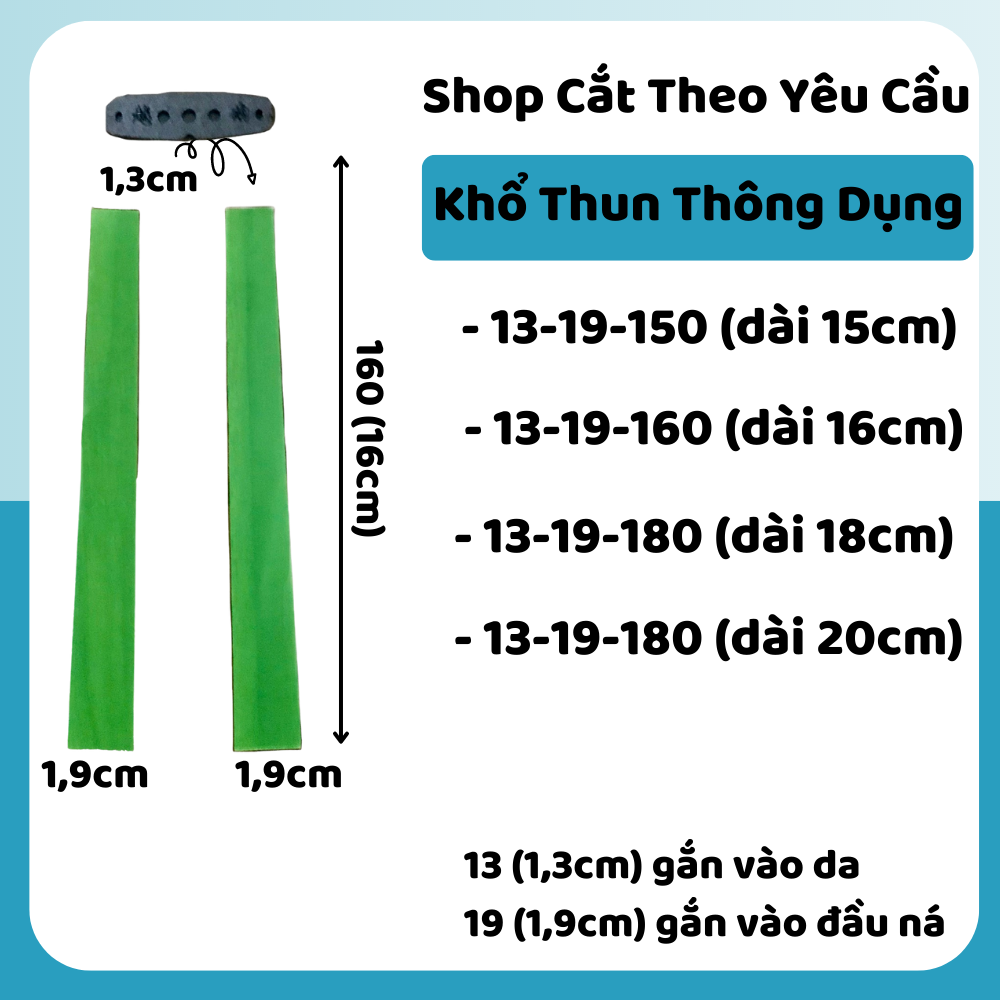 [Cắt Sẵn] 1 Mét Dây Thun Super Hunter (0.55mm và 0.65mm) Màu Xanh (Dây Thun 0.65 và 0.55) Pre sai