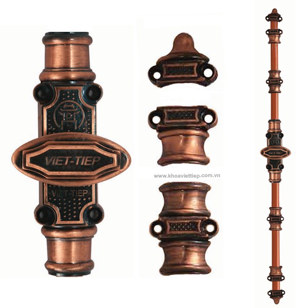 Bộ Ổ Khóa VIỆT TIỆP Clemon CK 09980 Màu Giã Cổ Cao Cấp Sang Trọng ( Bộ Đã Gồm 2 Thanh Chốt Dài 2m5 ) Chính Hãng