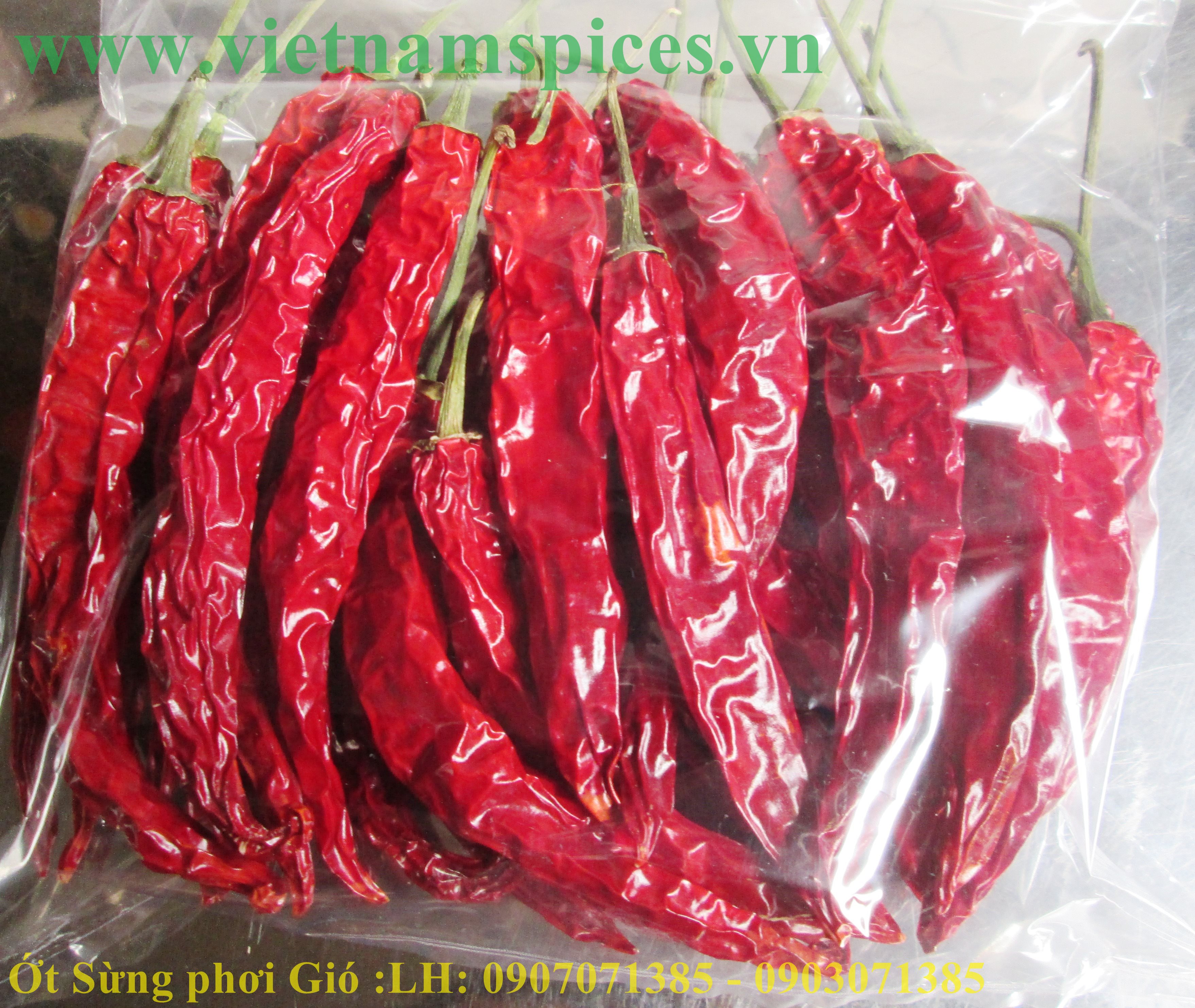 Ớt Sừng trái  Phơi Khô Cao Cấp 100gram