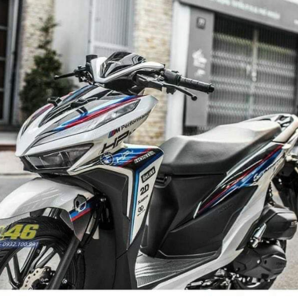 Tem rời Vario Hp4 Crom dán xe bạc