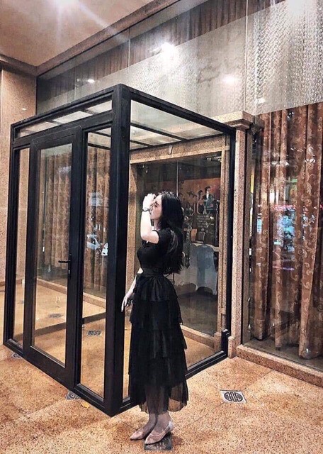 Chân váy tầng maxi buộc eo cực sang chảnh (hàng Quảng Châu)
