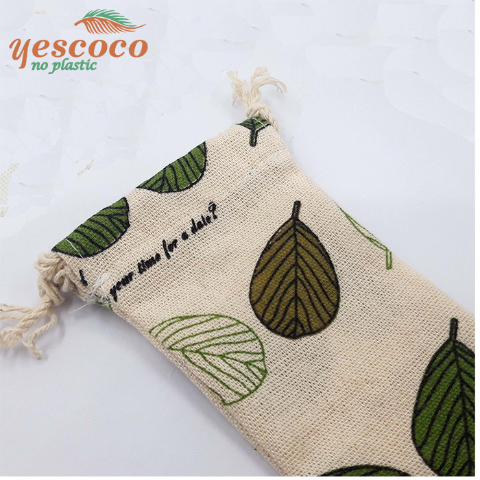 Bộ ống hút tre kèm túi hoa Yescoco