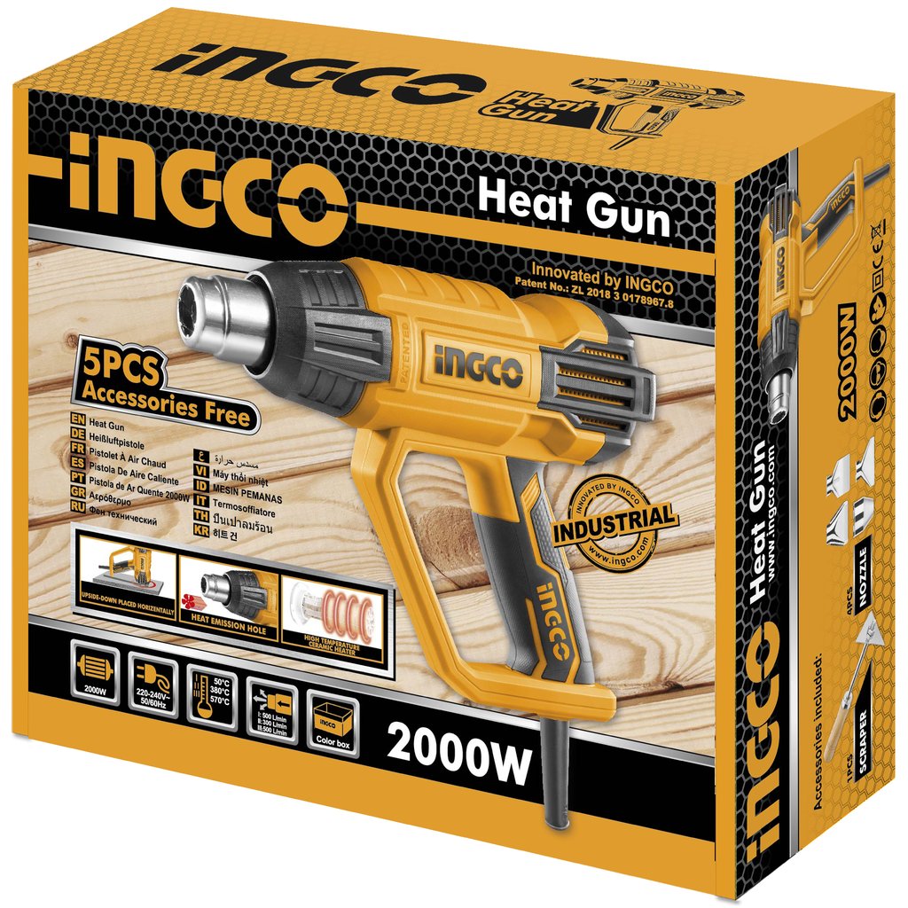 Máy thổi nhiệt hơi nóng Ingco HG200028 - 2000W (Máy khò)