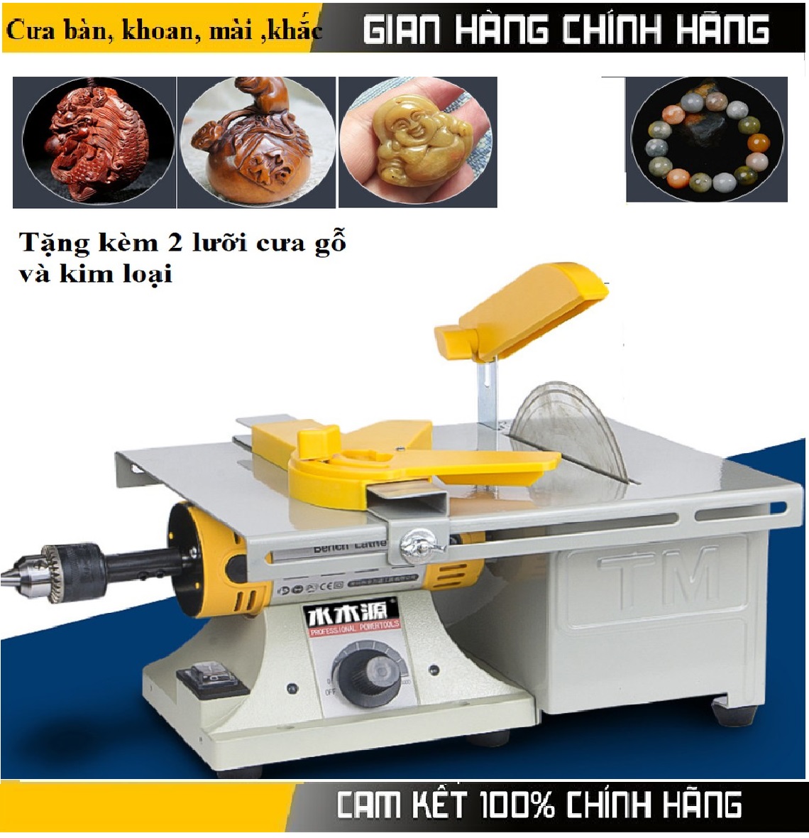 Máy cưa bàn, khoan, mài, khắc