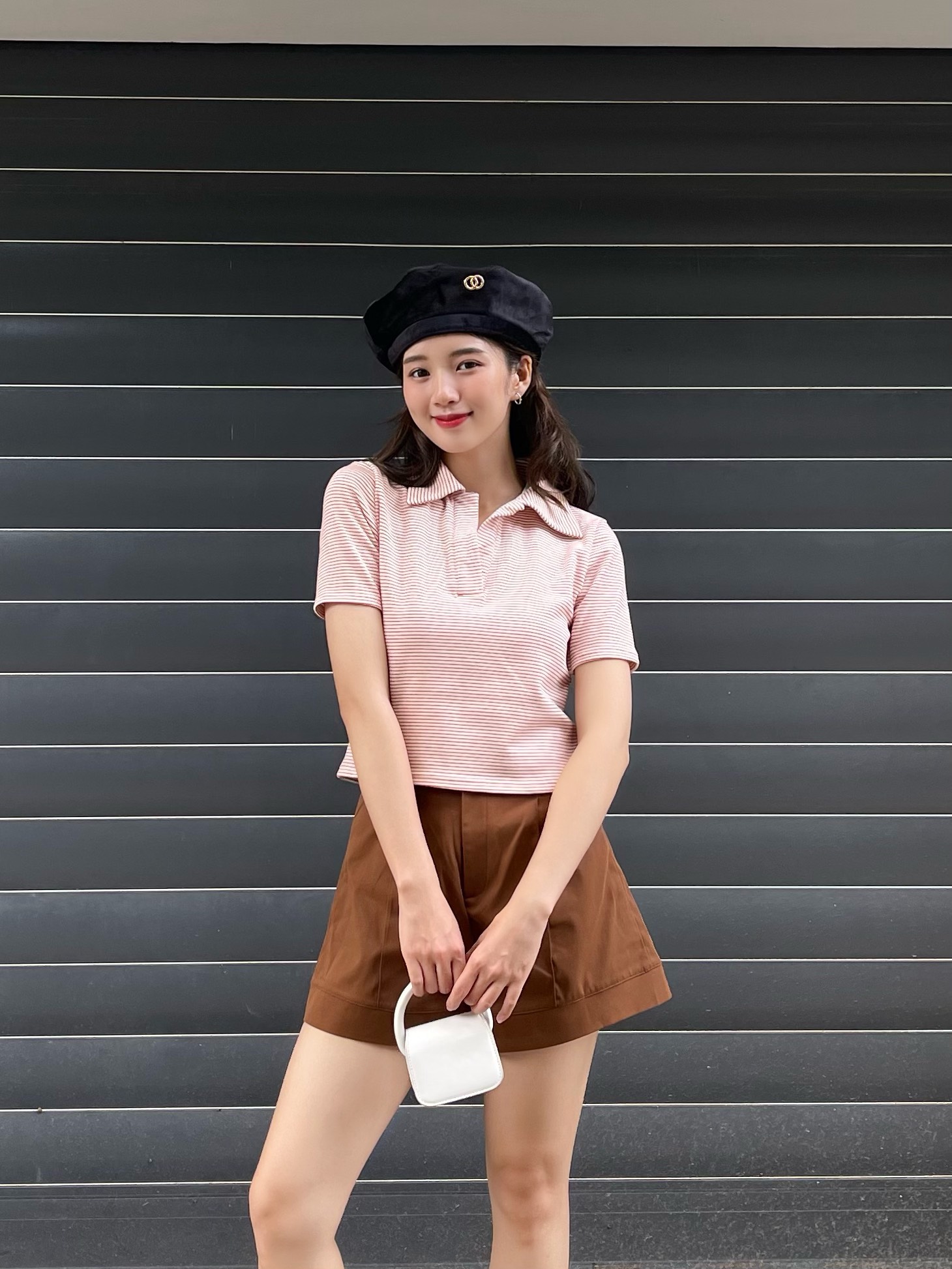 MIỀU_ÁO CROPTOP POLO SỌC