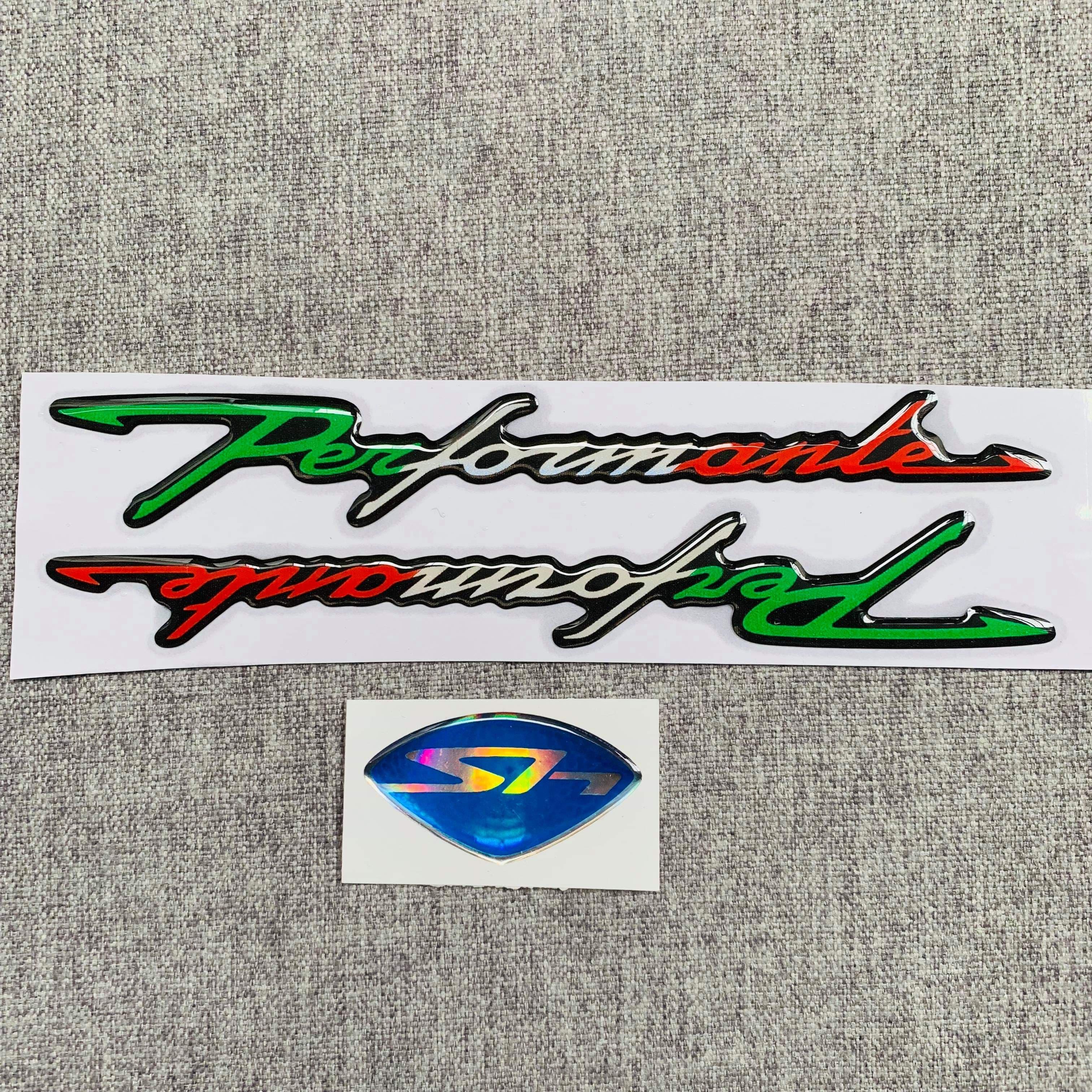 [HCM][DECAL] TEM CHỮ NỔI SH XANH DƯƠNG KẾT HỢP CHỮ NỔI PERFORMANTE 3 MÀU SANG TRỌNG CHO XE SHVNSH Ý.