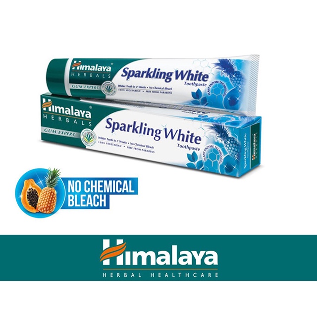 [Chính Hãng] Kem Đánh Răng Trắng Sáng Lấp Lánh | Himalaya Sparkling White Toothpaste 100g