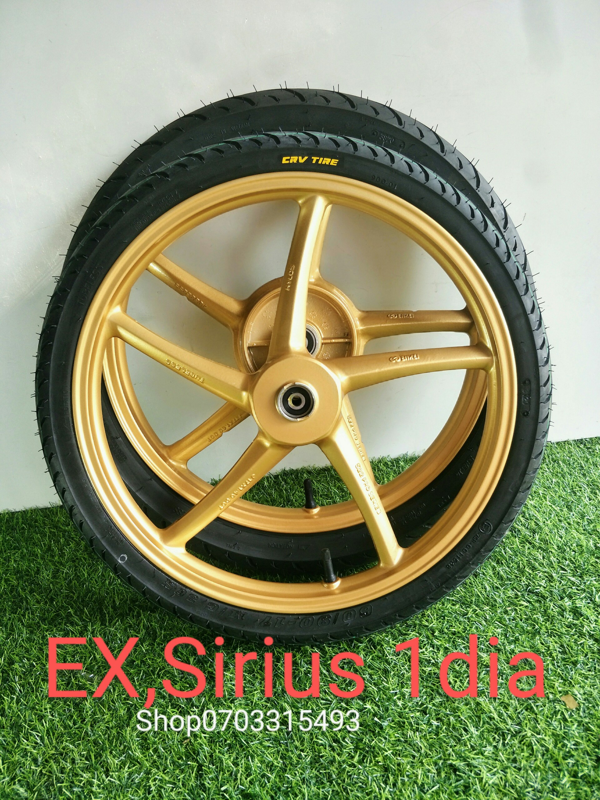 Mâm đúc xe máy Kuni xanh gắn Sirius #32 Mâm đúc xe máy Kuni xanh gắn Sirius