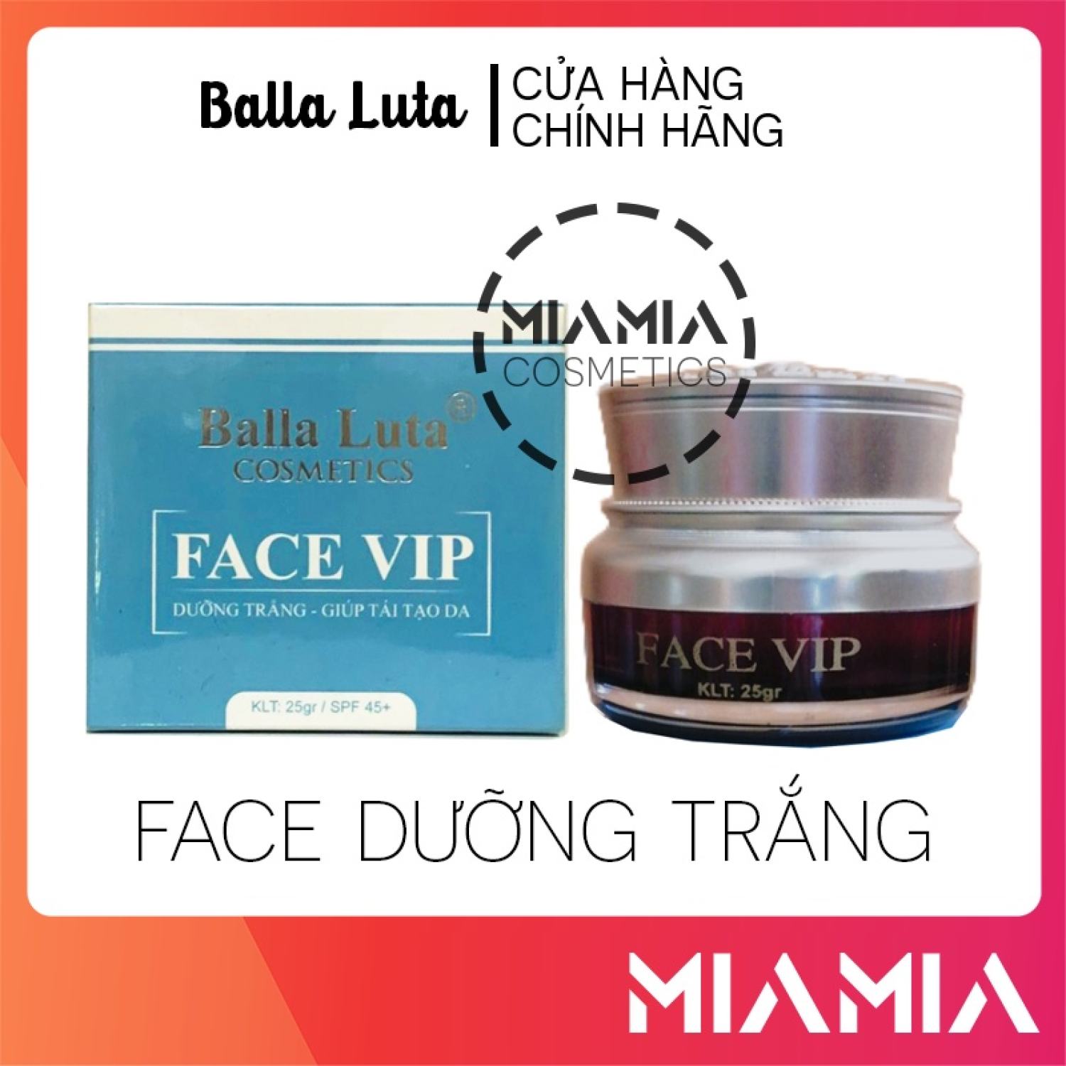 Kem face vip xanh dưỡng trắng tái tạo da balla luta chính hãng