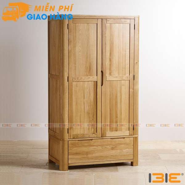 Tủ quần áo 2 cánh Romsey gỗ sồi 1m0