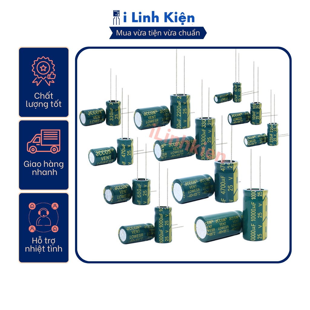 Tụ hoá 50V 2200UF chính hãng JCON