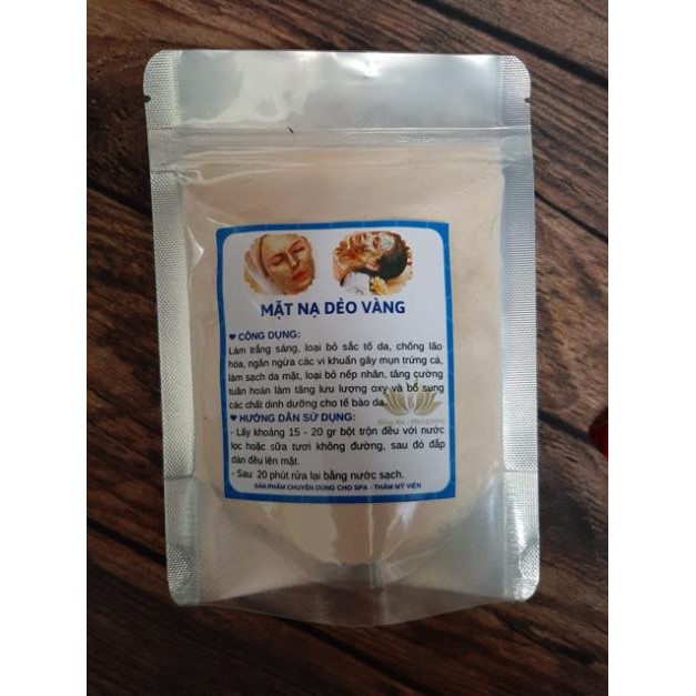 1kg Bột mặt nạ Dẻo Vàng collagen 24k (vàng sâm) handmade