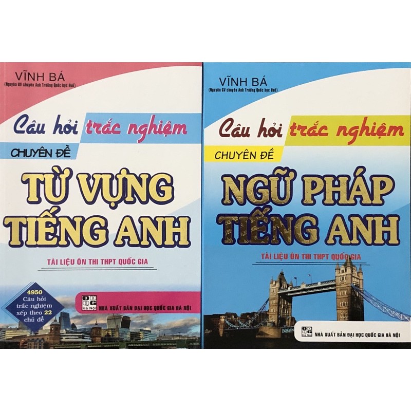 Sách - câu hỏi trắc nghiệm chuyên đề từ vựng tiếng anh + ngữ pháp tiếng anh - nhà sách học liệu