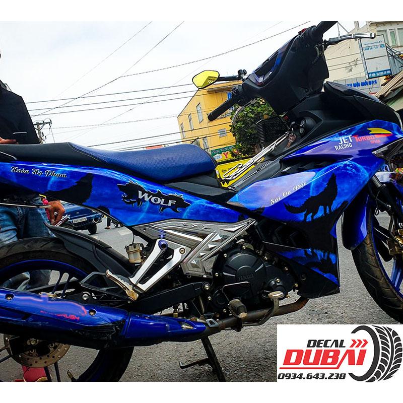 Tem Exciter 150 WOLF Xanh Đen