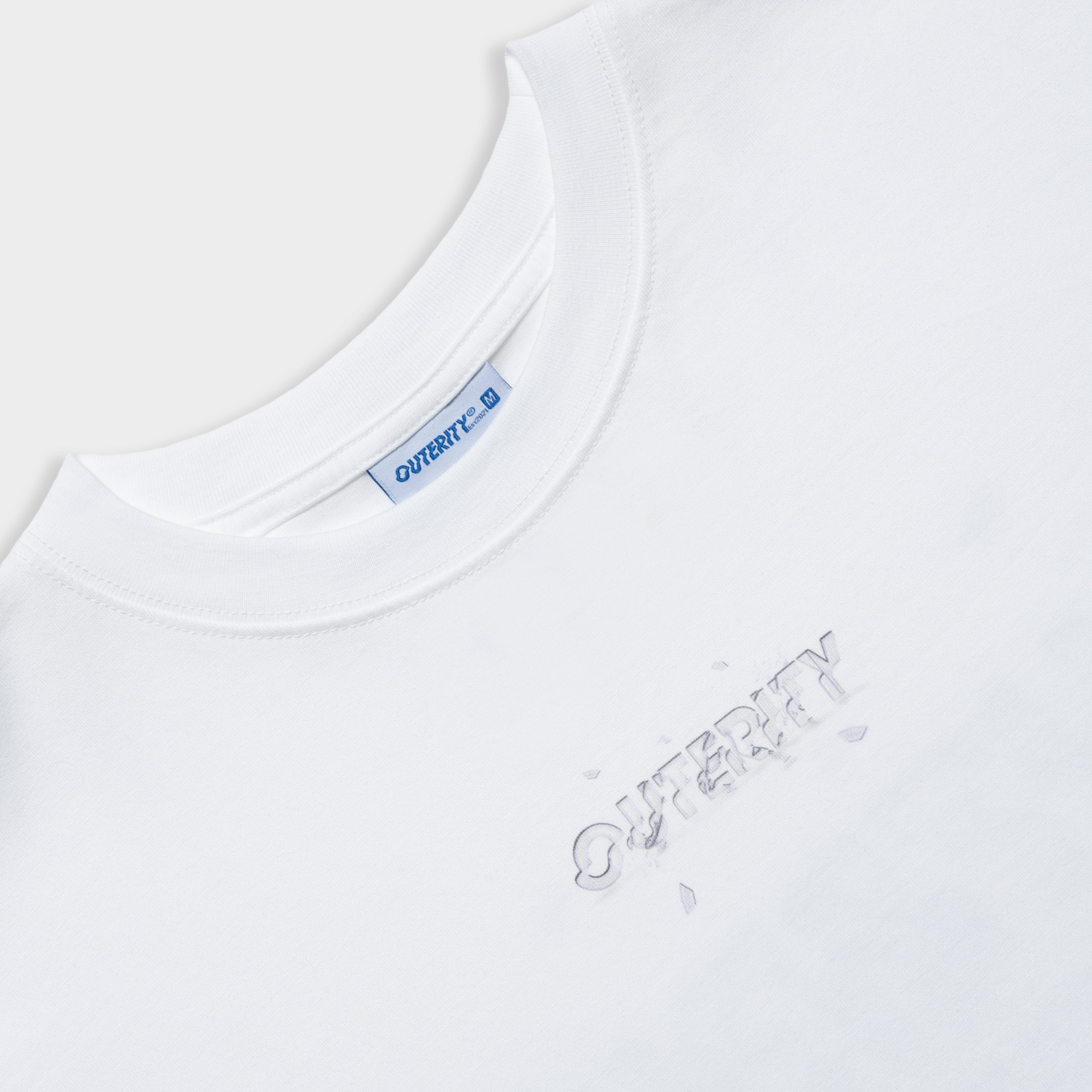 Áo thun Outerity Break Down Logo / Trắng - ORT.B 134