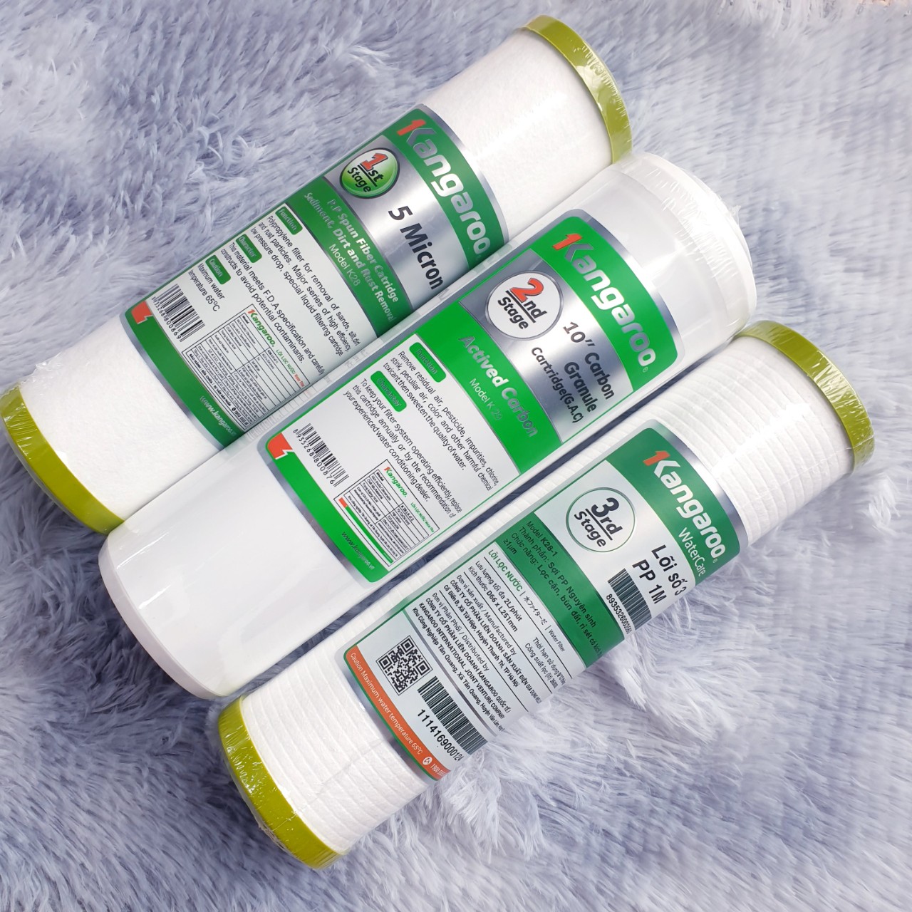Bộ 3 lõi lọc thô Kangaroo số 1,2,3
