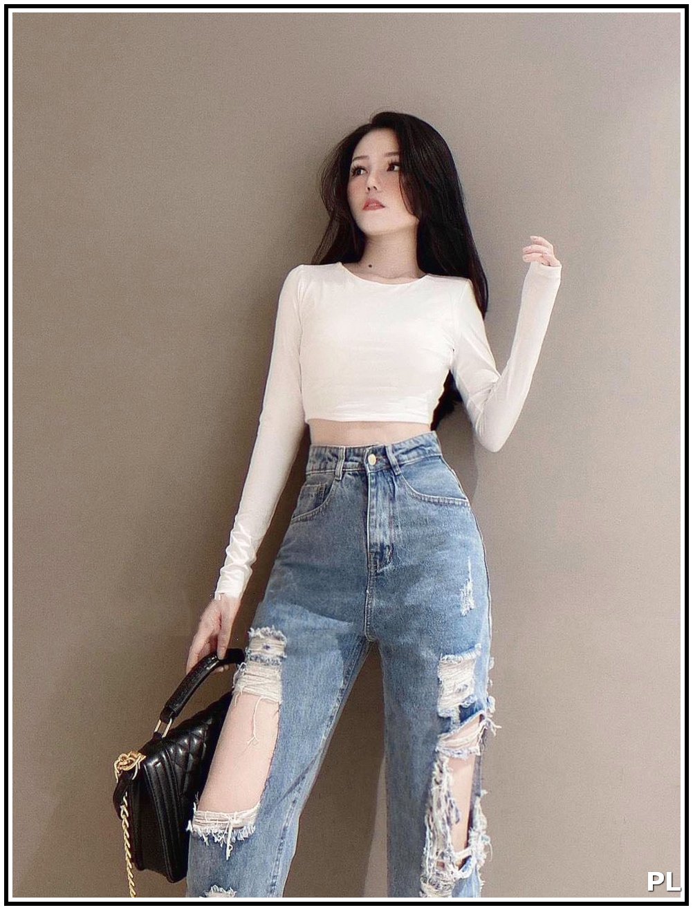 Quần jean nữ baggy rách HỞ HAI ĐÙI siêu bụi 139-H31
