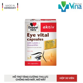 Doppelherz Aktiv Eye Vital Capsules - Viên uống tăng cường thị lực, chống mỏi mắt (Hộp 30 viên) Nhập khẩu Đức thumbnail