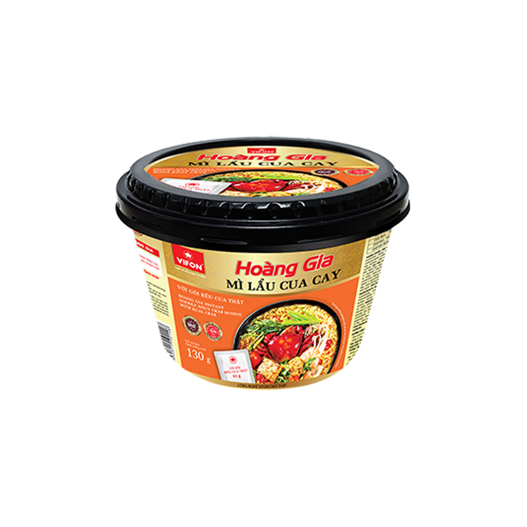 Thùng 12 tô mì hoàng gia lẩu cua cay 130g