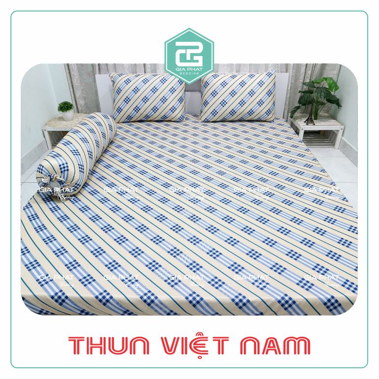 [HCM][ Link 1_ Kẻ Sọc ] Ga lẻ thun lạnh việt nam cao cấp ( Đủ kích thước không áo gối)