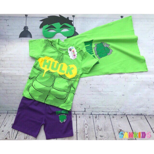 Bộ siêu anh hùng người khổng lồ xanh The Hulk Samkids Bo010