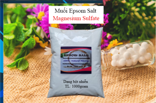 1kg - Muối Epsom Salt ( MgSO4 bột nhiễn ) # Muối Epsom Salt