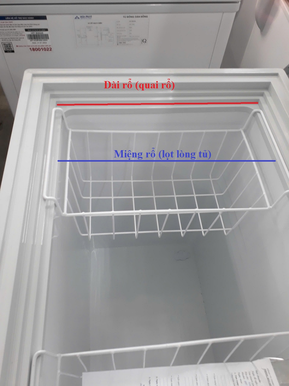 Rổ tủ đông D44*R20*C21cm, miệng rổ 41.5cm (2 rổ)