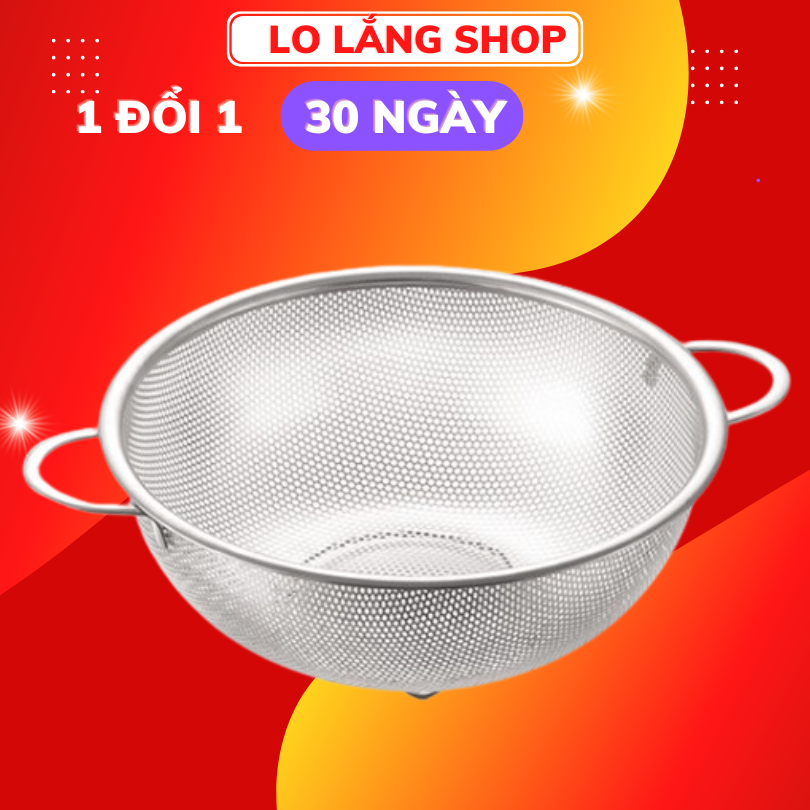 Rổ inox đa năng có chân đỡ giúp rau củ quả luôn ráo nước đảm bảo vệ sinh
